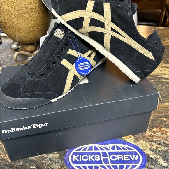 Onitsuka Tiger by Asics Men's Black and Beige Sneakers